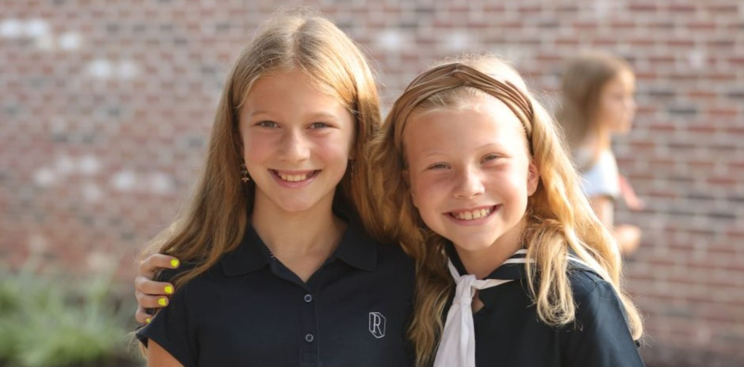 Middle school students smiling