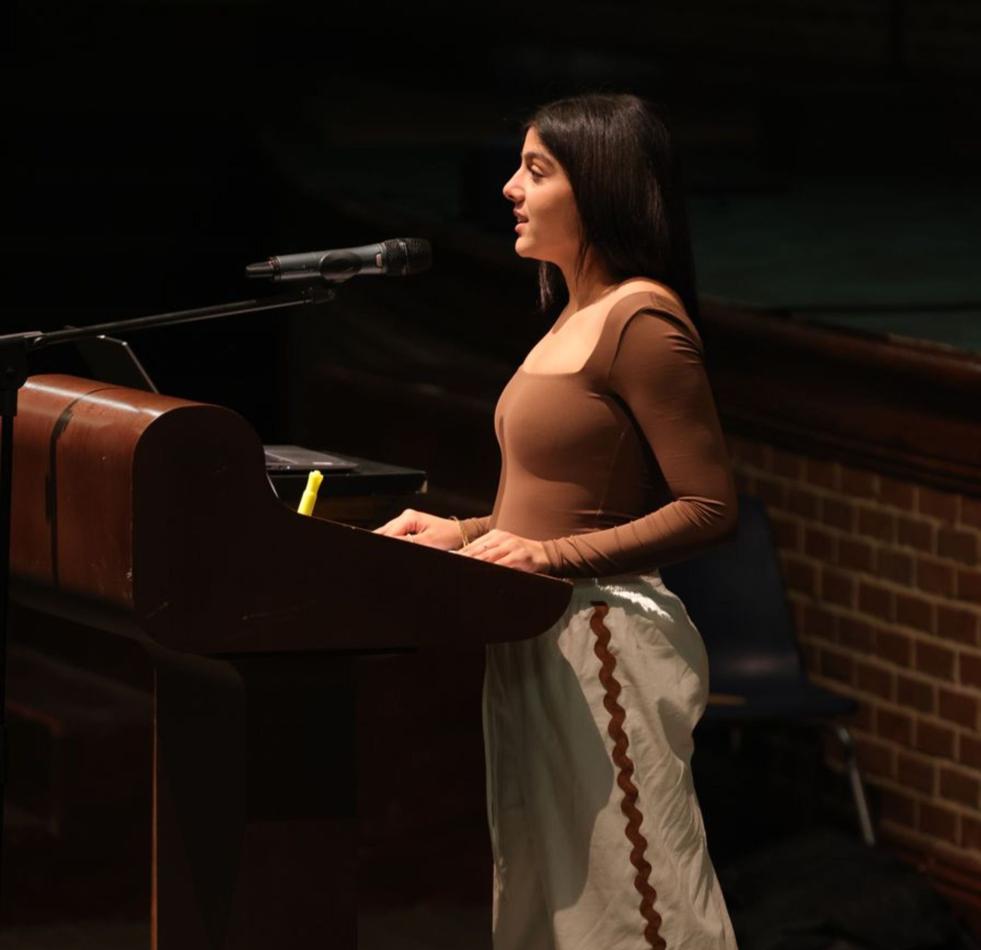 Student giving an speech