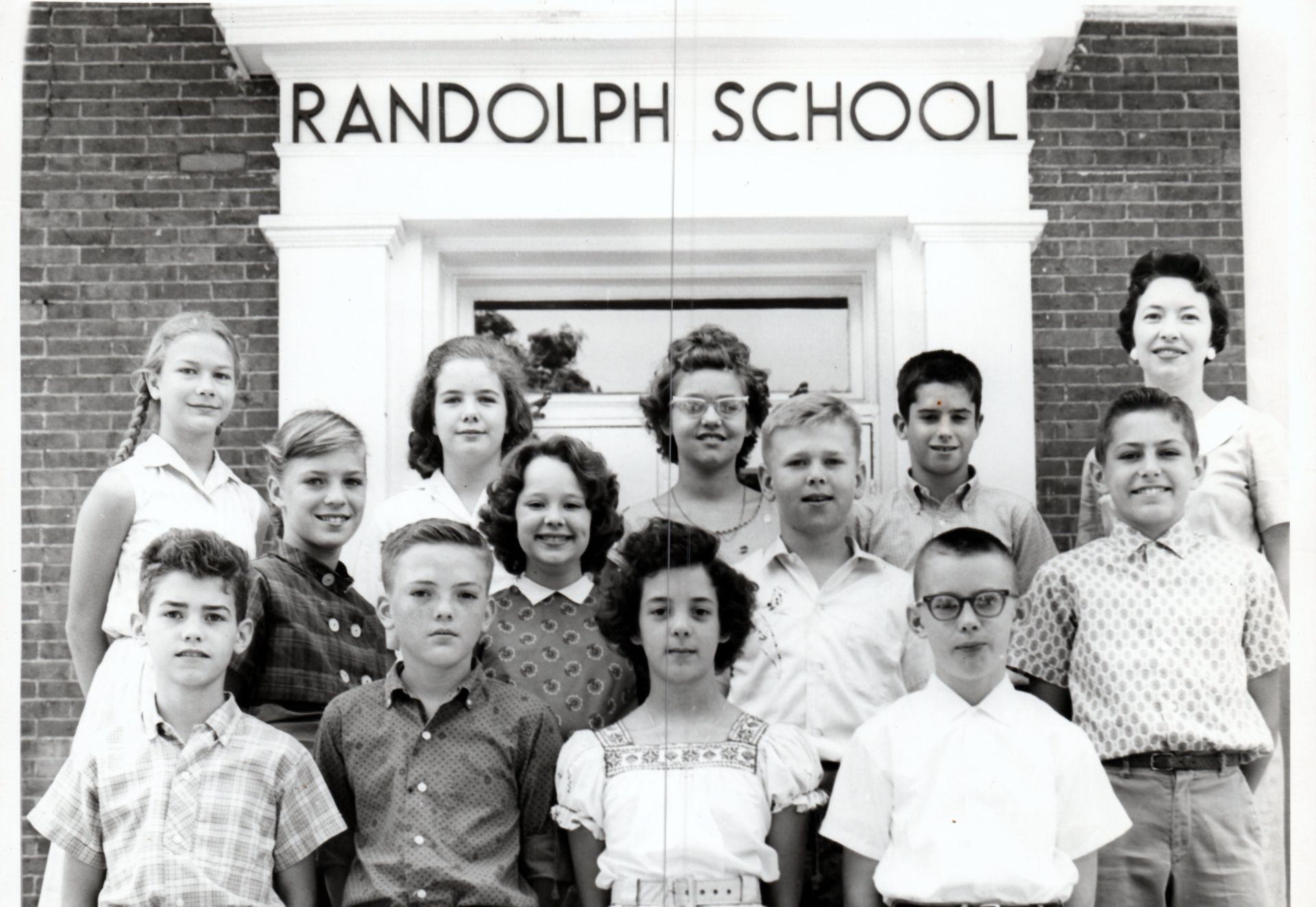 1959 black and white picture of Randolph students