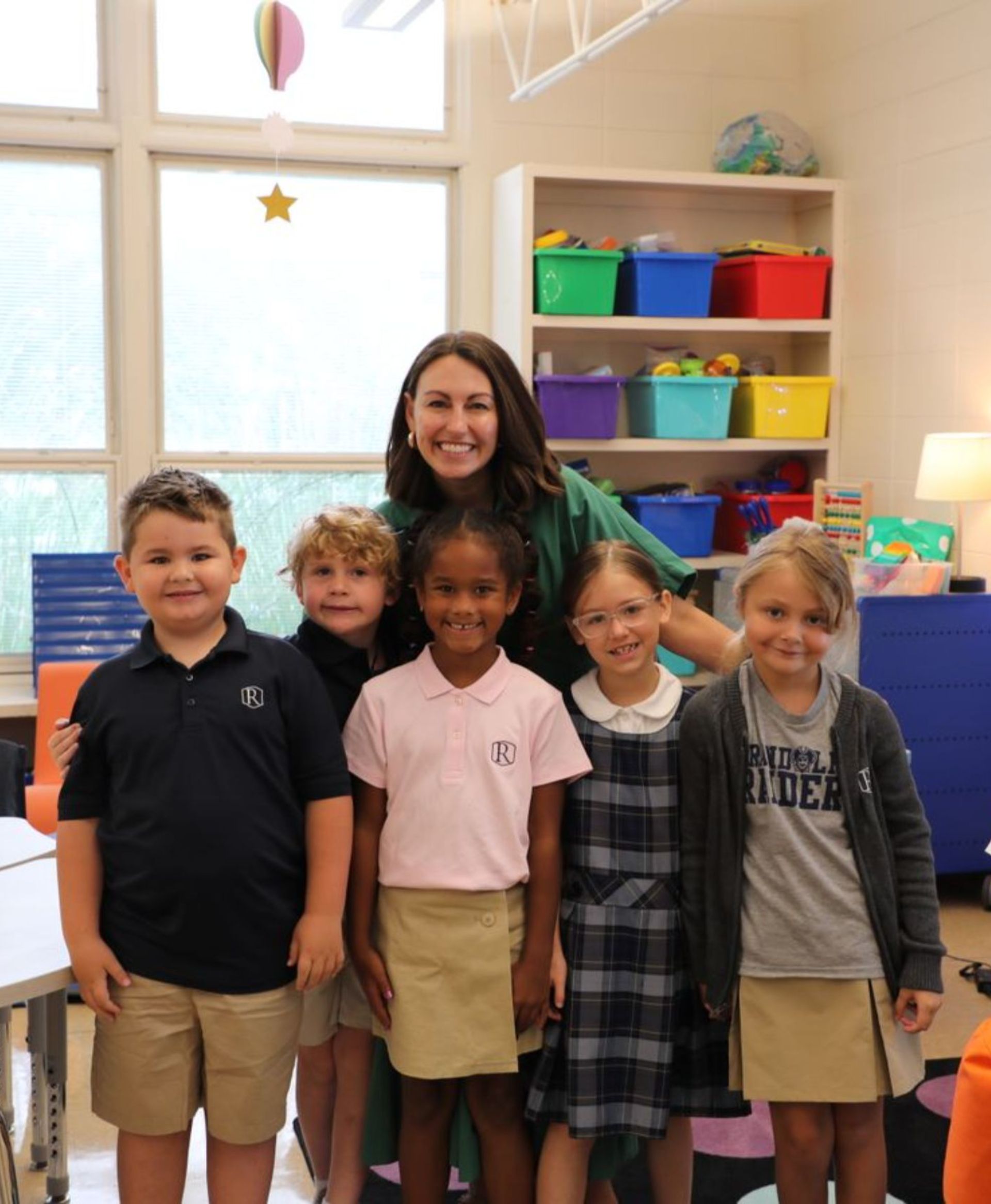 Group of students in a classroom at a school for students with dyslexia.