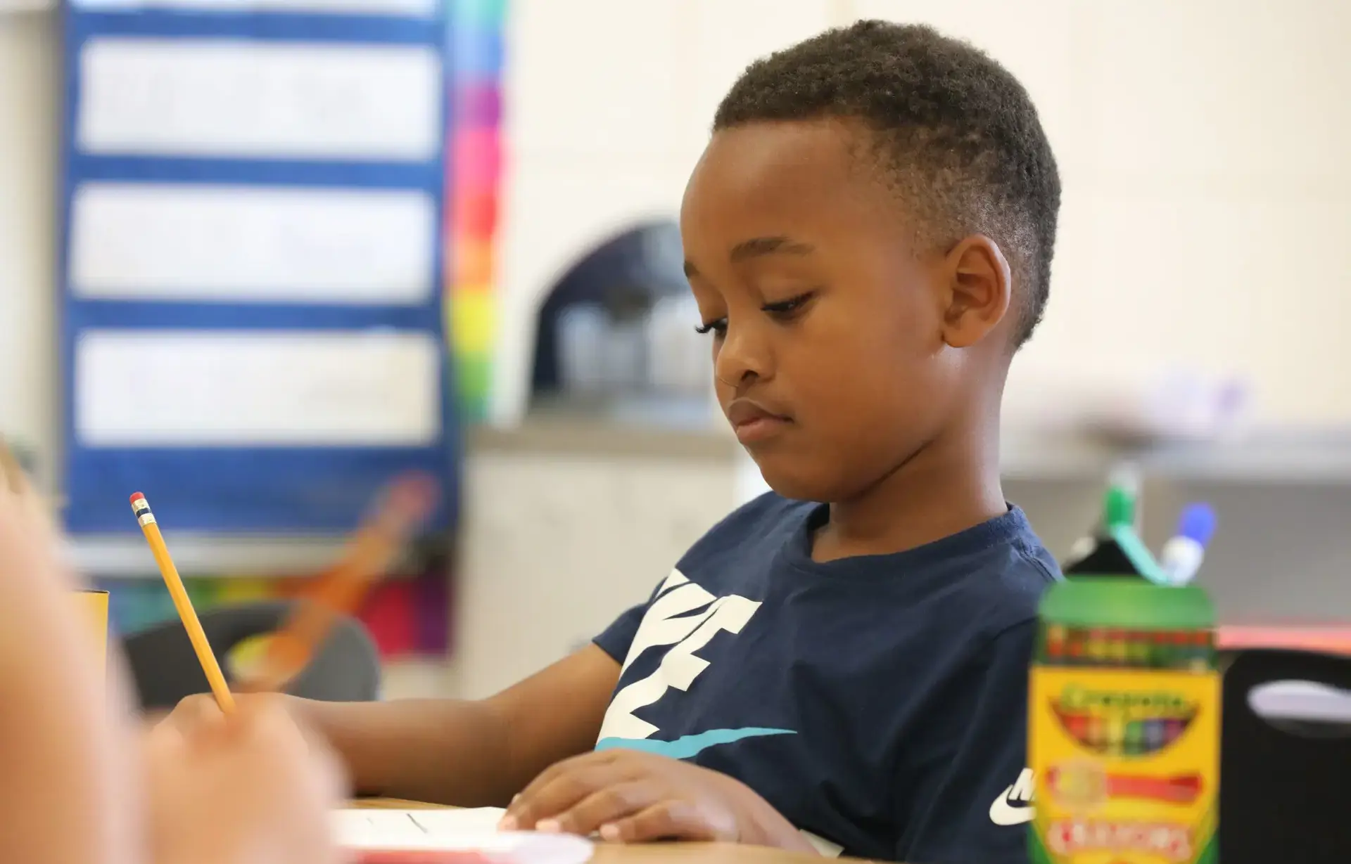 Students with dyslexia support each other while reviewing schoolwork.