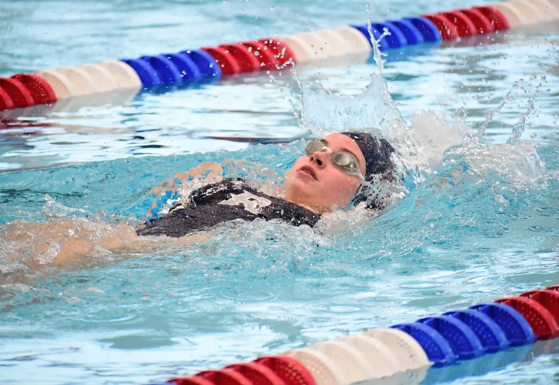 student in swim lessons
