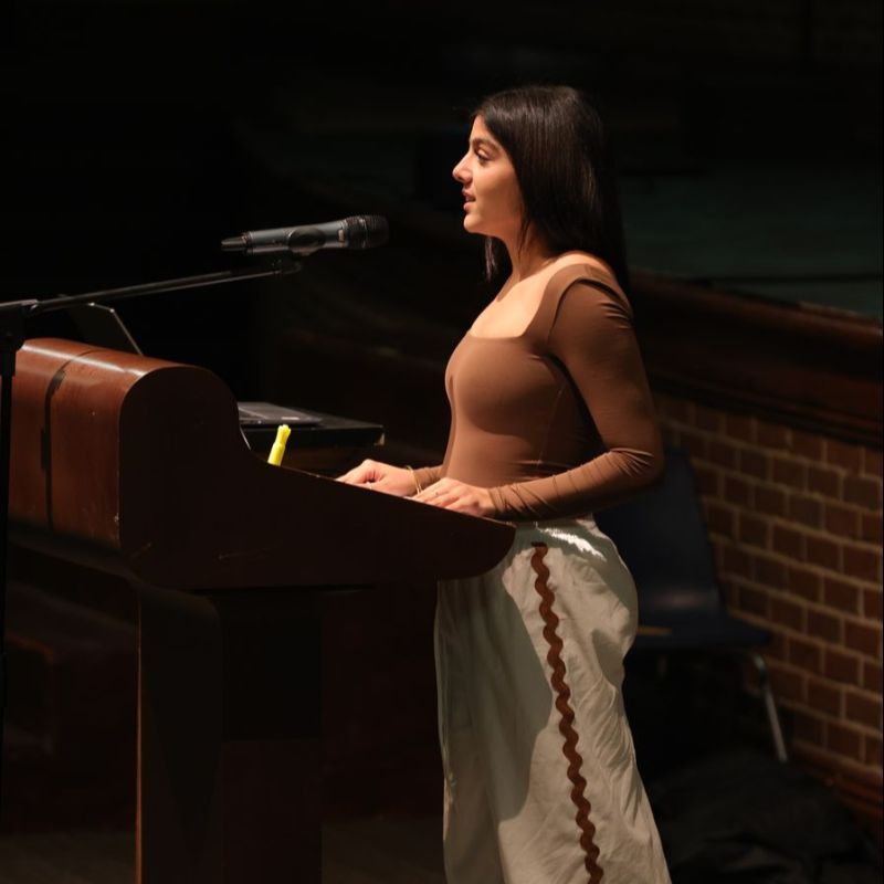 Student giving a speech