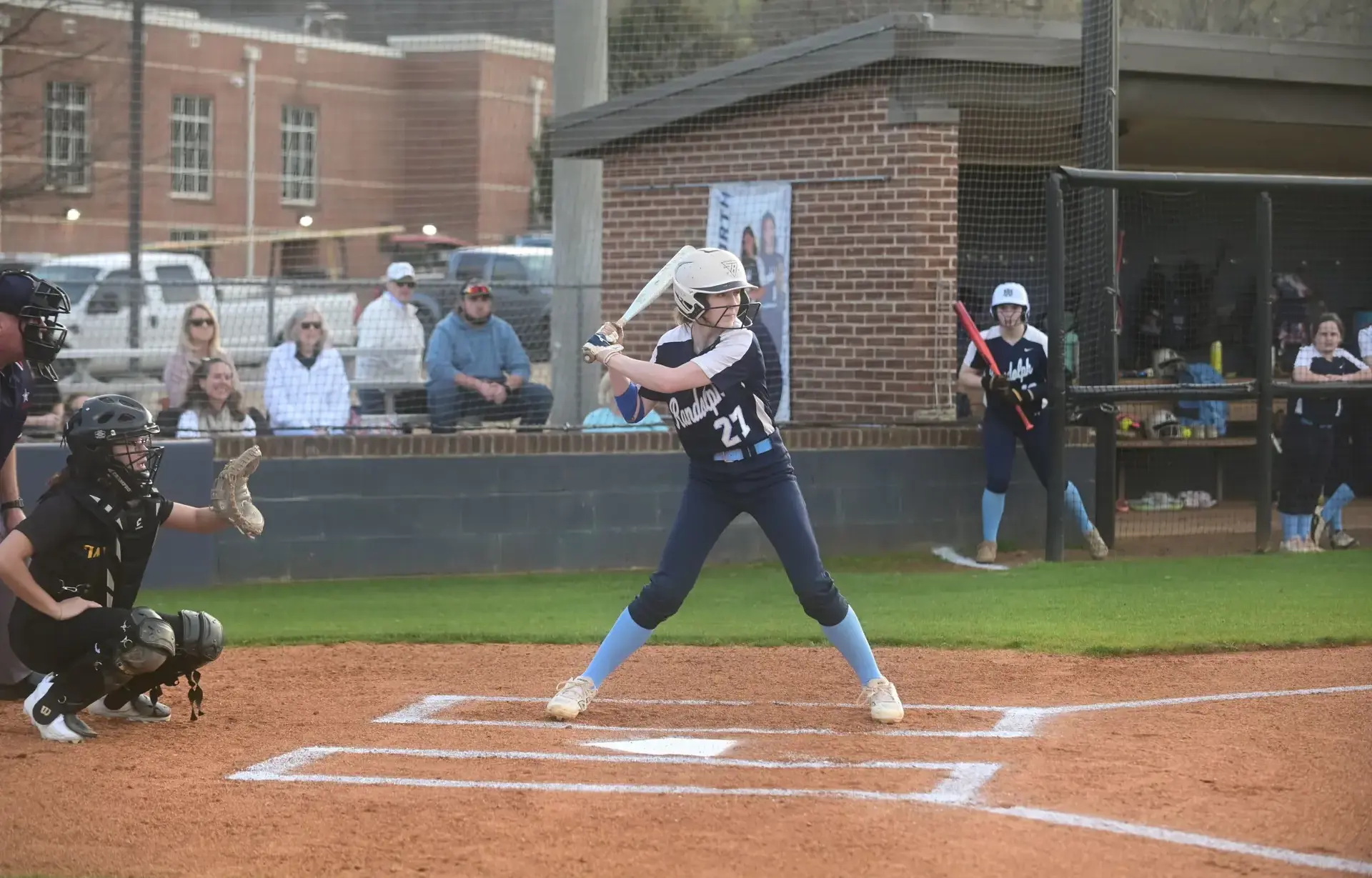 Student in a baseball game