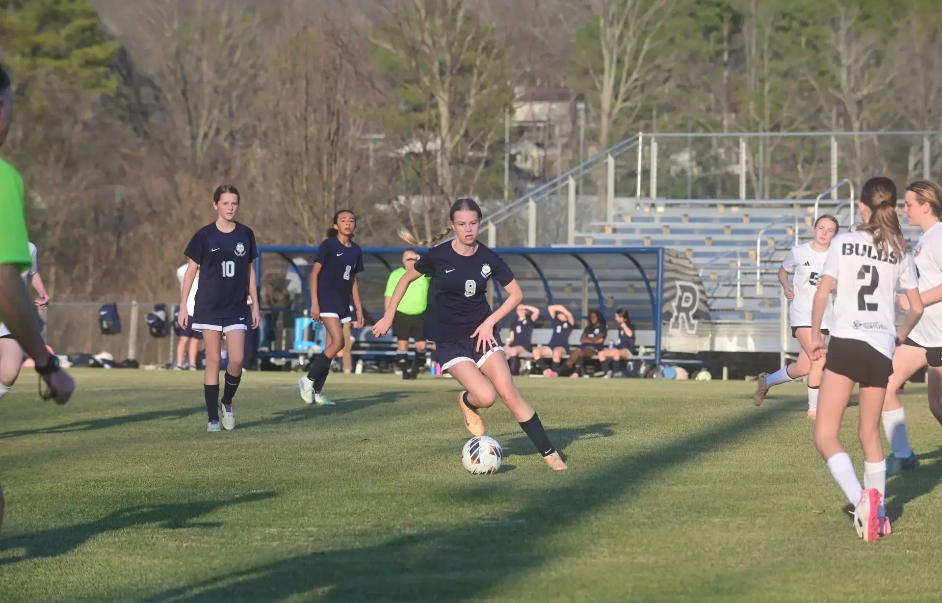 Students playing during a soccer tournament