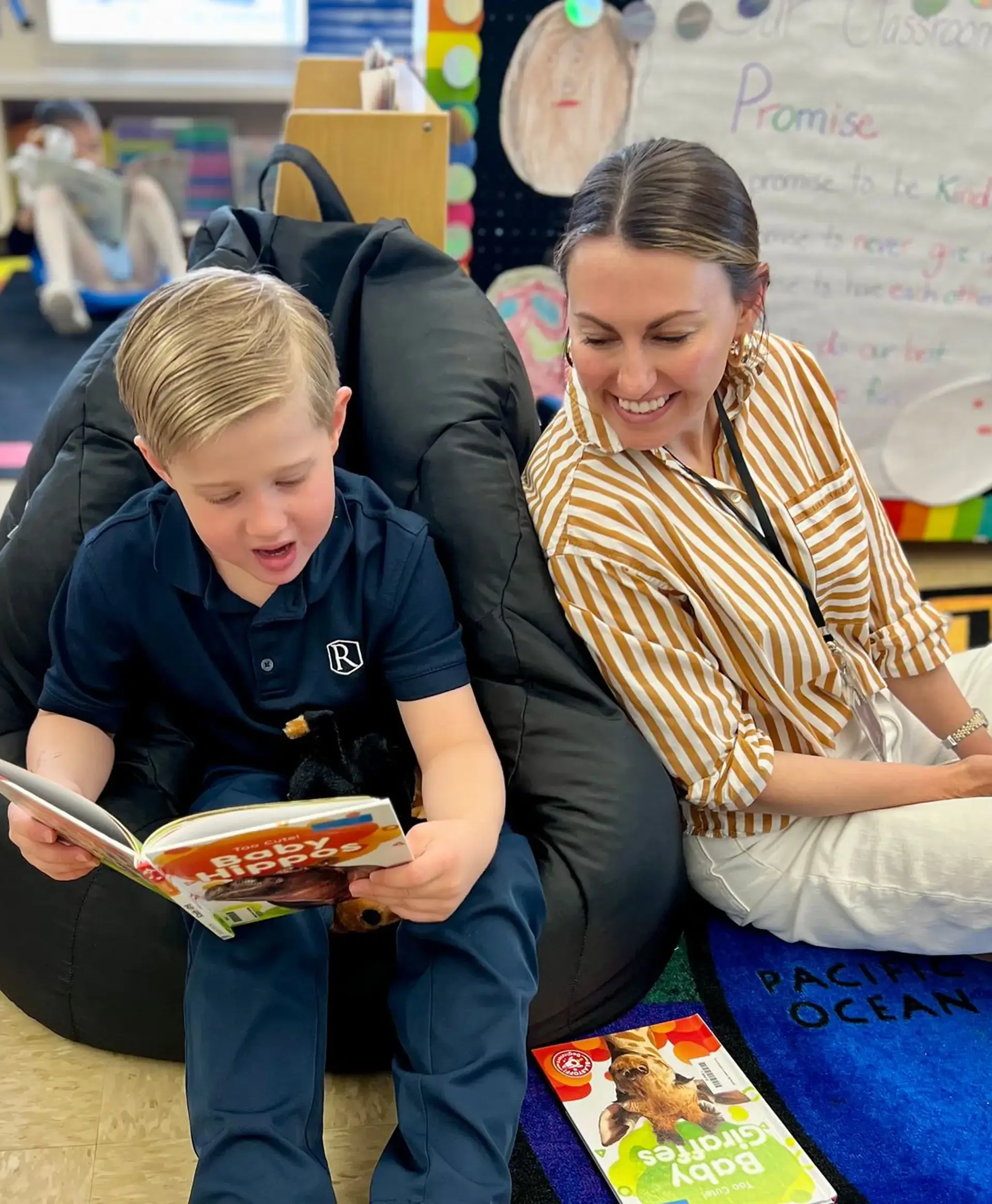 Teachers work one-on-one with students to build confidence, fluency, and a love of reading.