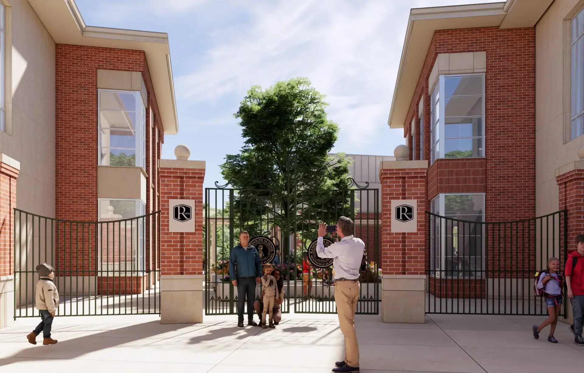Entrance to new Lower School on Garth Campus for Randolph School