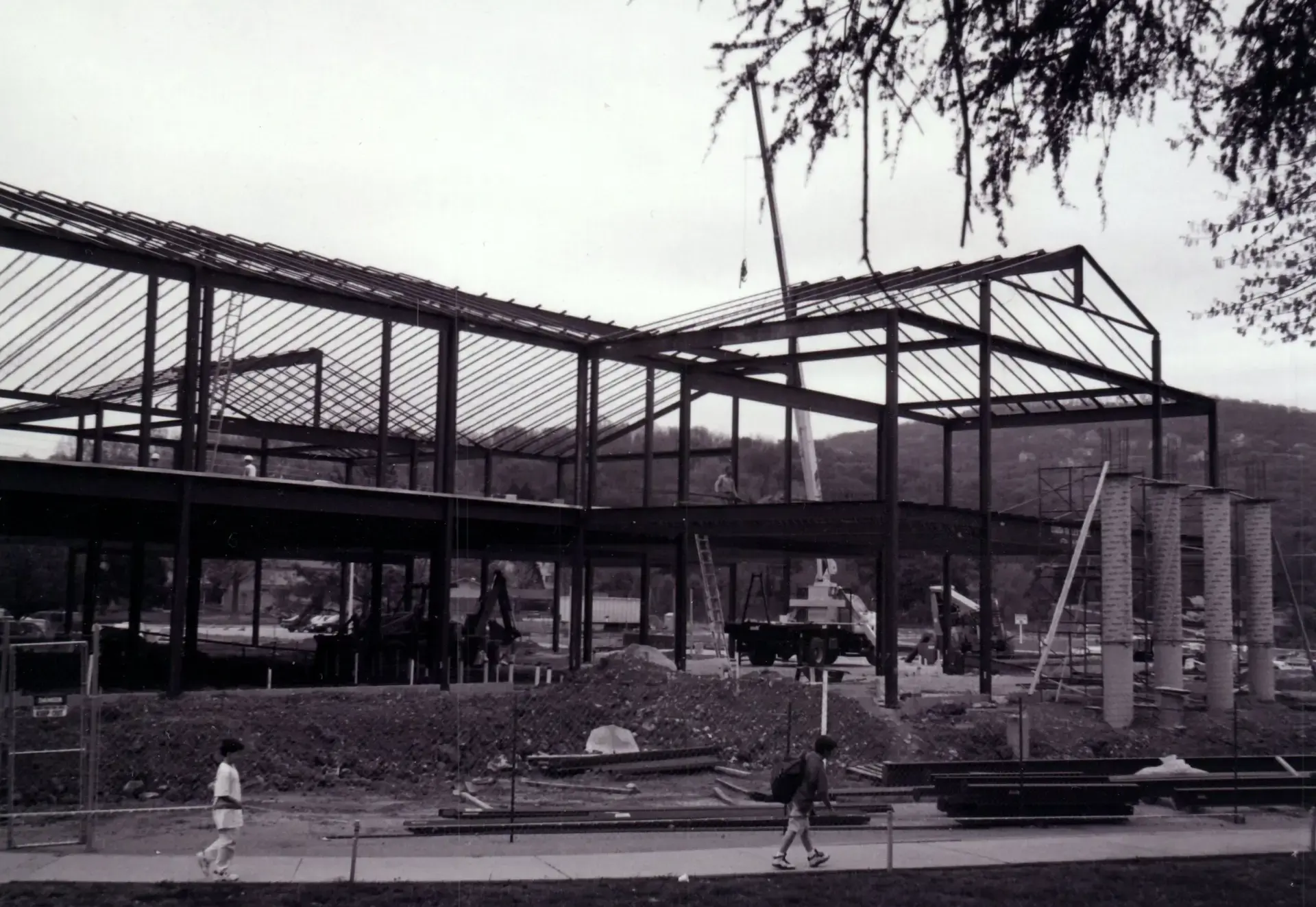 Early construction of the Randolph school building