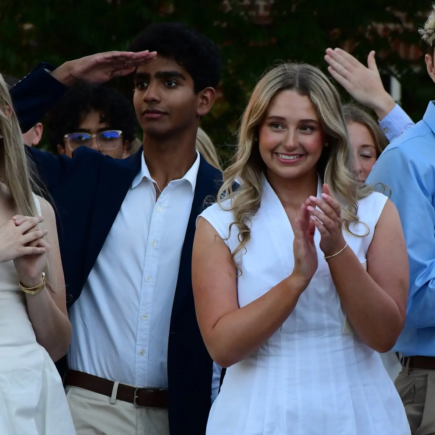 Students celebrating during a school event