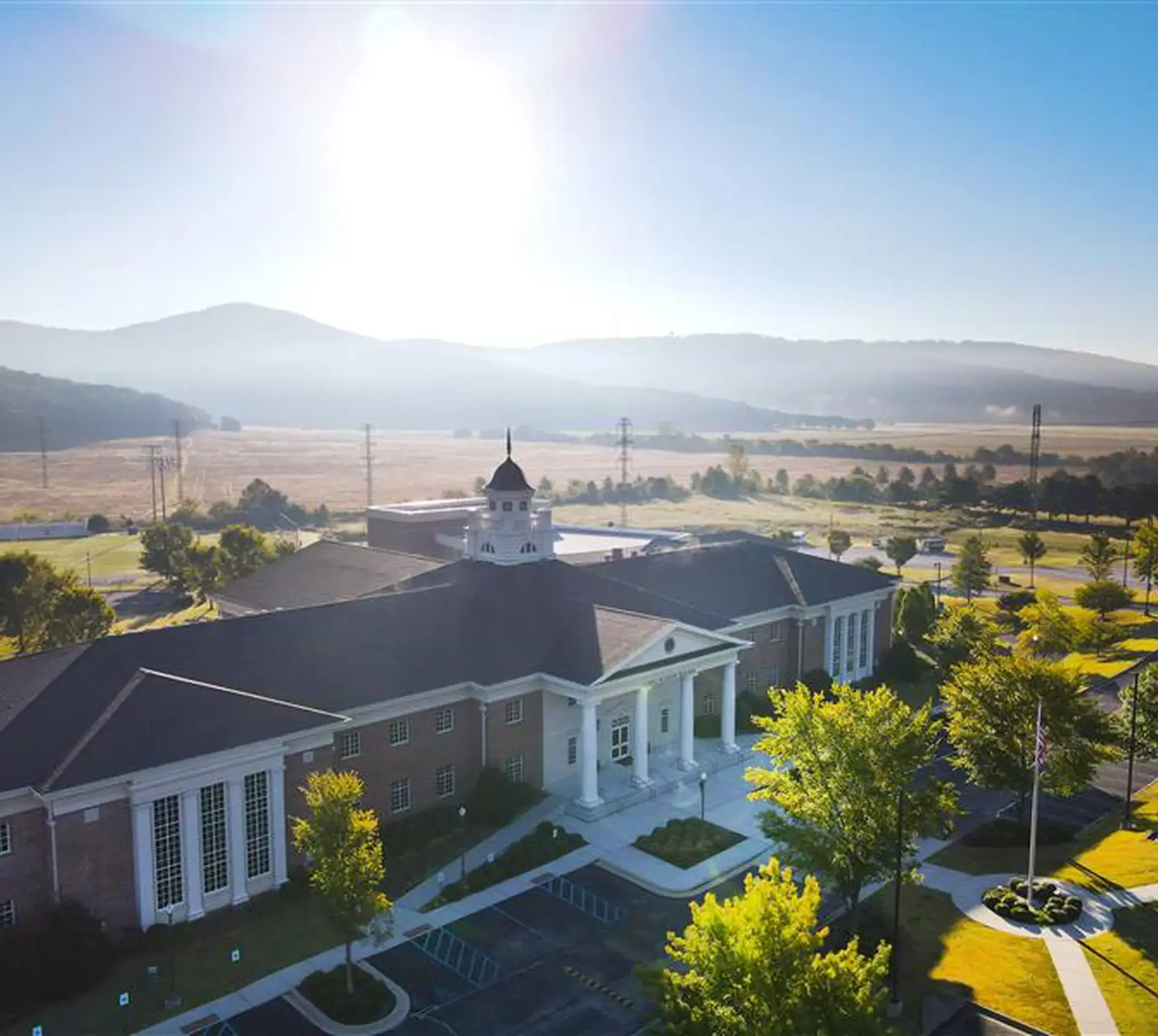 Drone footage of Garth campus where we will expand the Randolph campus.