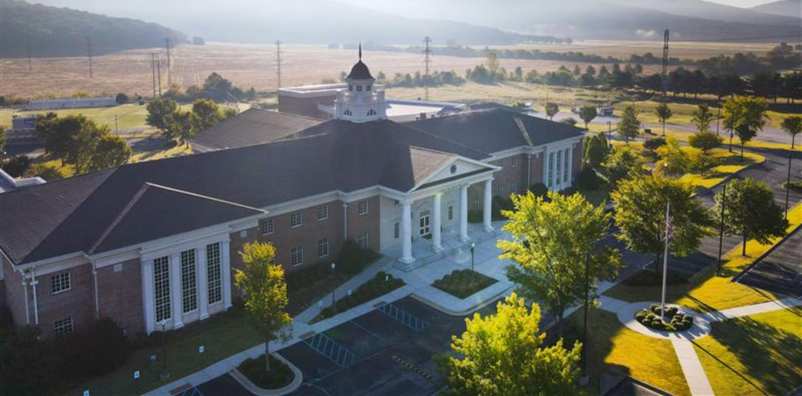Aerial shot of Randolph school campus